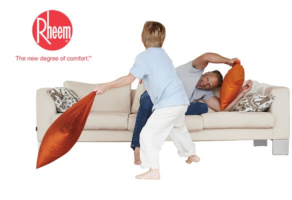 Family relaxing in a comfortable home